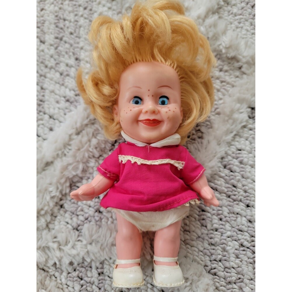 Vintage Evergreen Mood Doll Blonde Hair Blue Eyes 6"